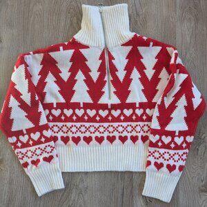 Jessica Simpson Christmas Half-Zip  Cozy Sweater | Size S